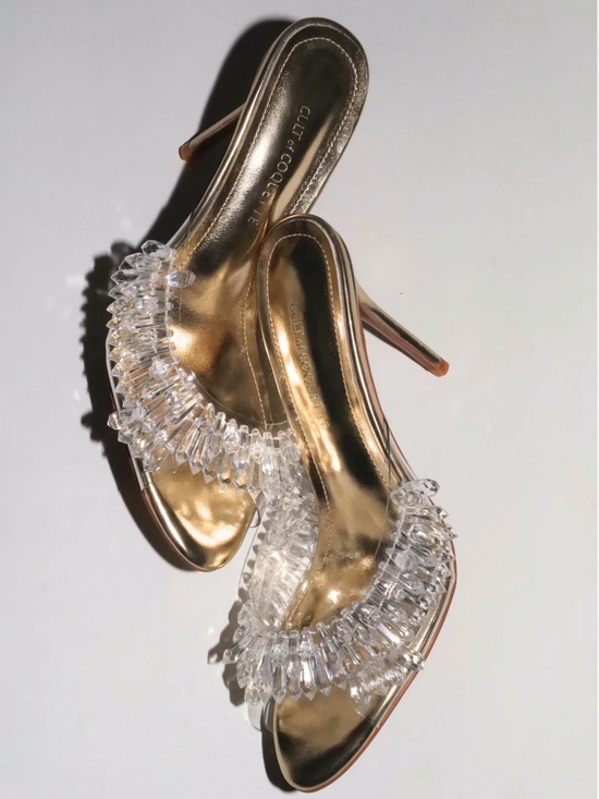 Cult Of Coquette Shoes - CULT OF COUQUETTE • GOLD CHANDELIER HEELS